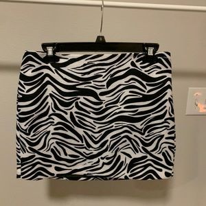 Zebra Mini Skirt